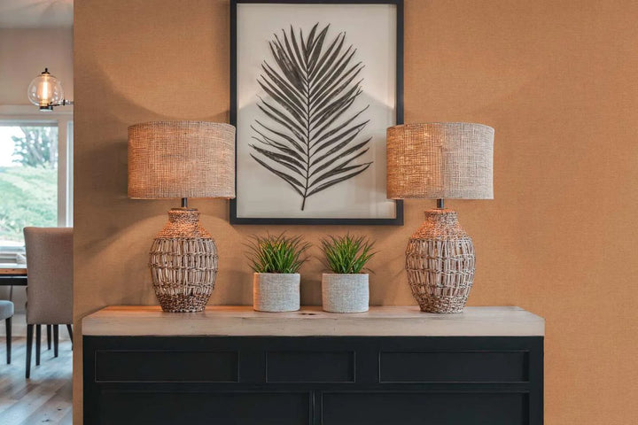 Vienkrāsainas tapetes ar smalku tekstūru un matētu virsmu | brūnā krāsā - 3012153