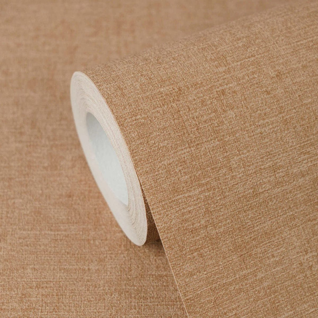 Vienkrāsainas tapetes ar smalku tekstūru un matētu virsmu | brūnā krāsā - 3012153