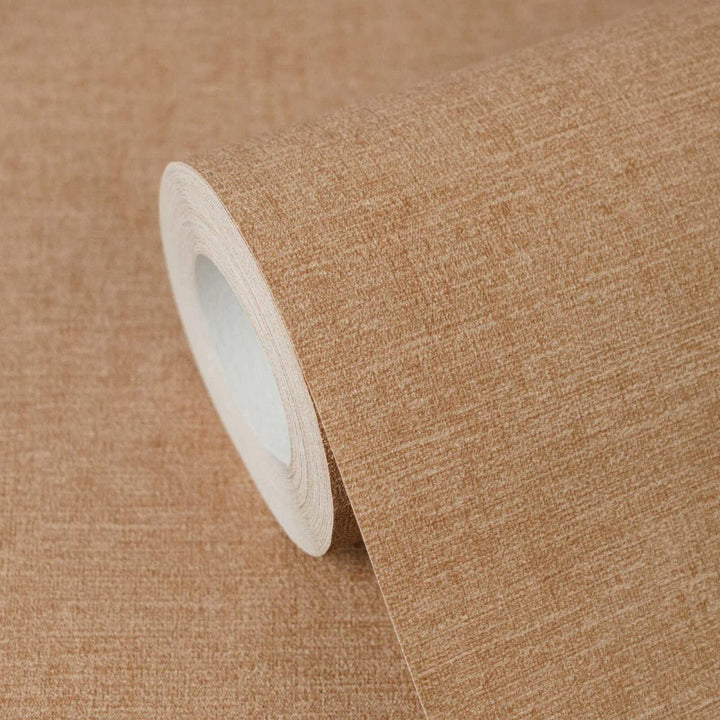 Vienkrāsainas tapetes ar smalku tekstūru un matētu virsmu | brūnā krāsā - 3012153