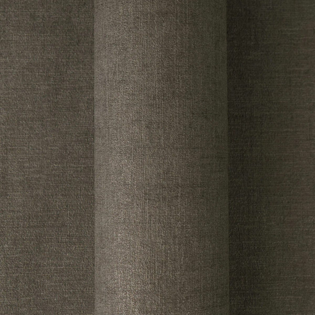 Plain non-woven wallpaper with a light texture, slightly glossy | dark brown - 3012160
