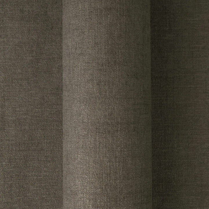 Plain non-woven wallpaper with a light texture, slightly glossy | dark brown - 3012160