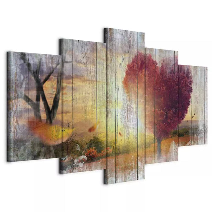 Canva with autumn landscape - lover's autumn, (x5), 93006