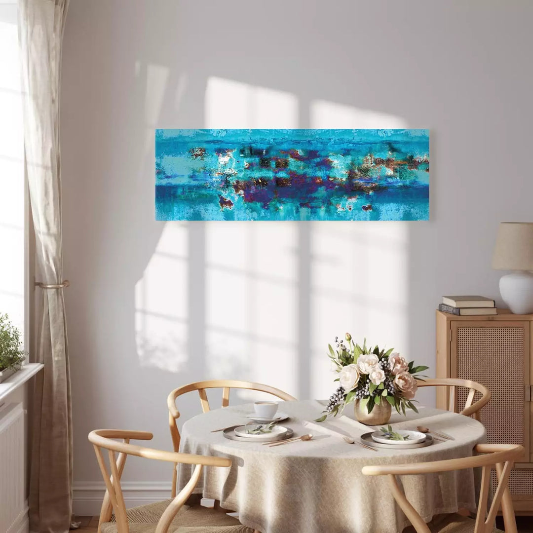 Canva with abstract in blue - Abstract Ocean, 94023 (x1)