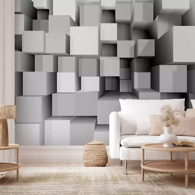 3D Wall Murals with a perspective 96610 geometric shapes