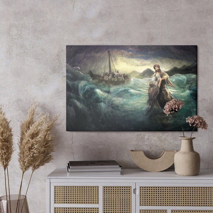 Canva - Jesus walking on water, N-2537