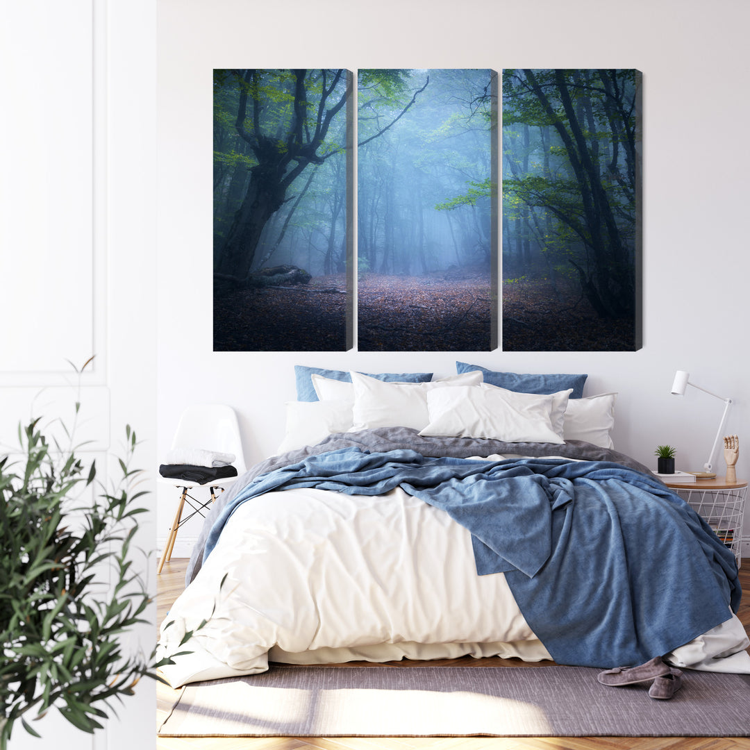 Kanva - Meža ainava miglā 3D, N-1909