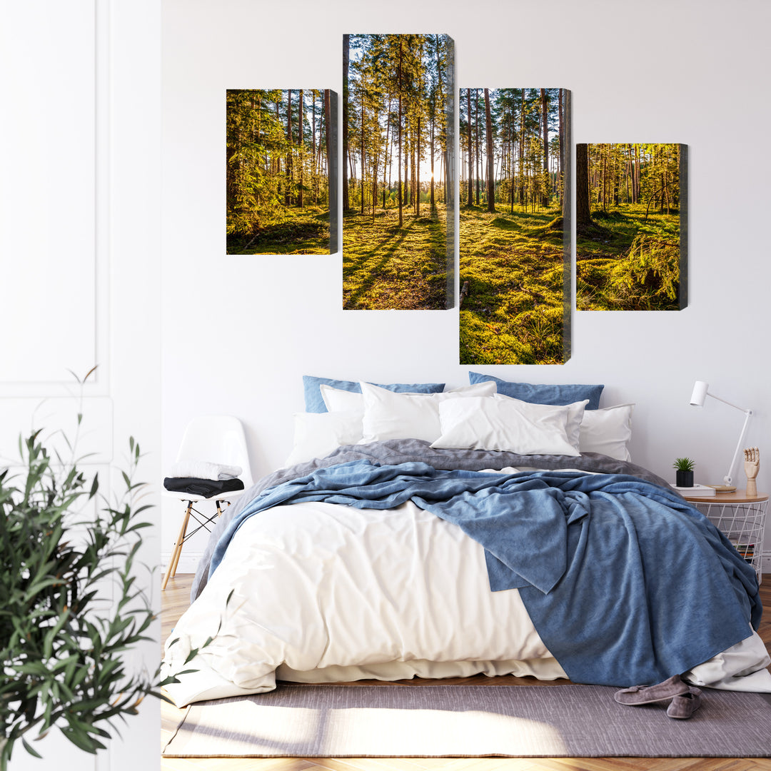 Kanva - Saulaina meža ainava 3D, N-1927