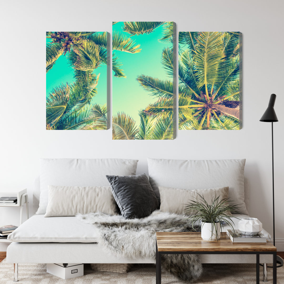 Kanva - Palmu koku skats no apakšas, N-2015