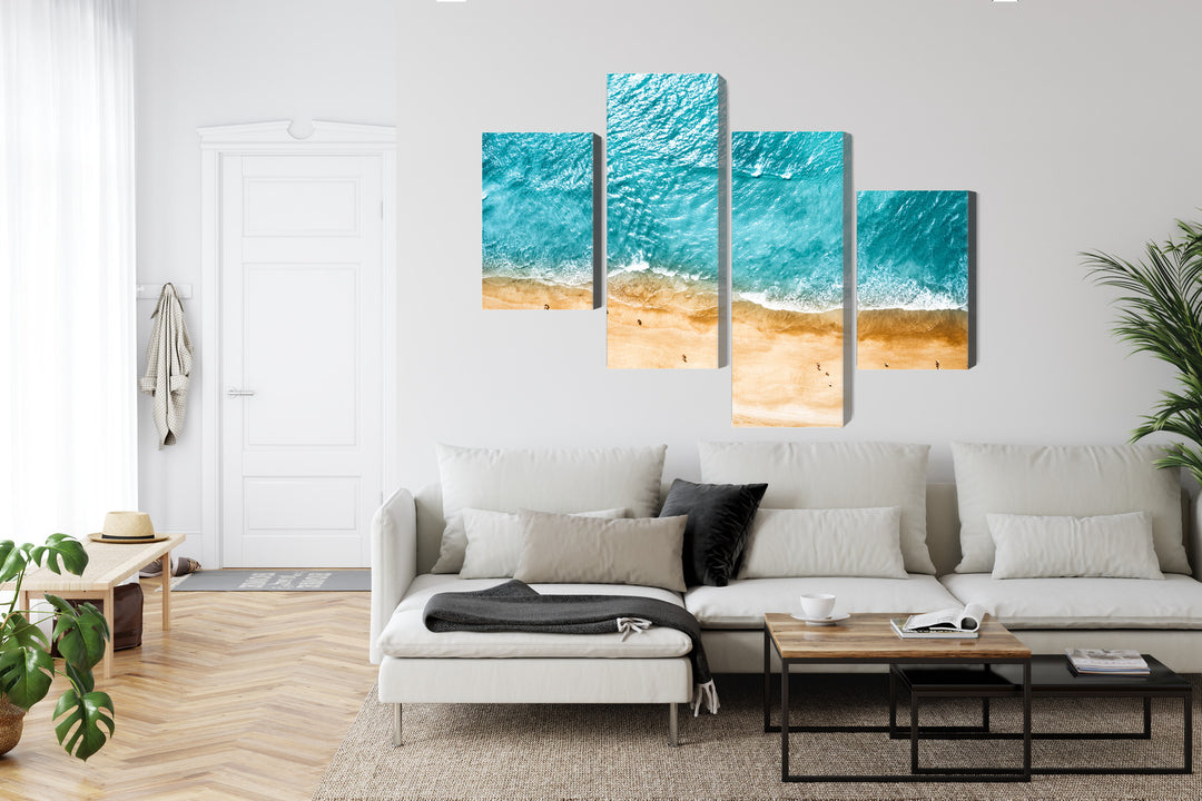 Seinapildid - Kõrge vaade ookeanile ja rannale, N-2117