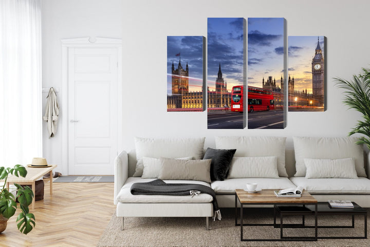 Canvas-taulut - Panoraama Westminsteristä ja Big Benistä, Lontoo, N-2141.