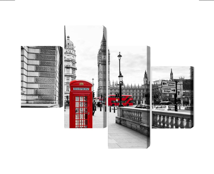 Canva - London Telephone Box and Big Ben, N-2147