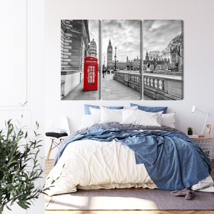 Kanva - Sarkana Londonas telefona būda 3D, N-2174