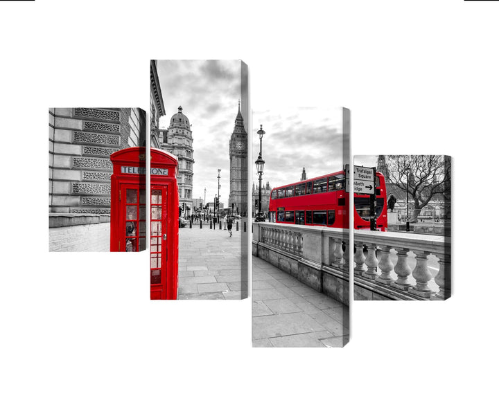 Canva - Red telephone box in London and Big Ben, N-2197