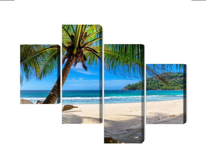 Kanva - Tropu pludmale ar palmu, N-2458