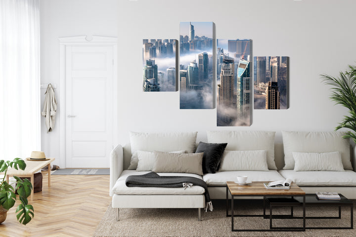 Kanva - Dubajas pilsētas panorāma miglā, N-2897