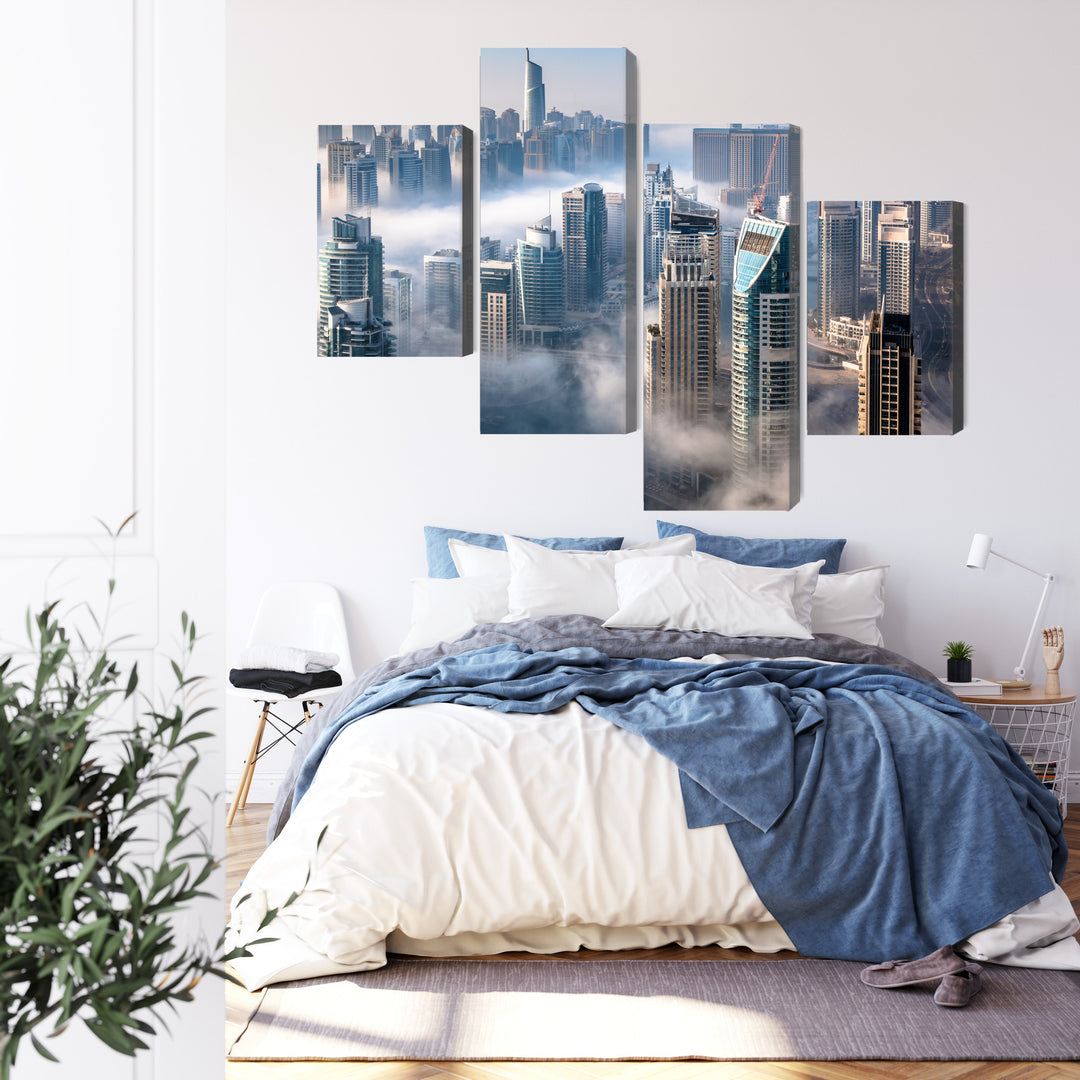 Kanva - Dubajas pilsētas panorāma miglā, N-2897