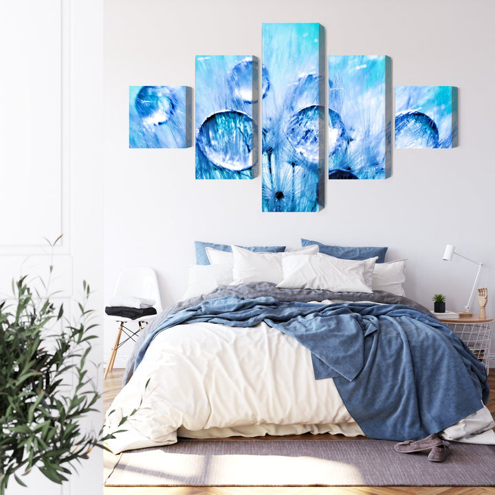 Canva - Dew drops on dandelion seeds, macro, N-3707