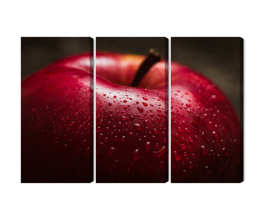 Canva - Red apple in macro scale, N-3898