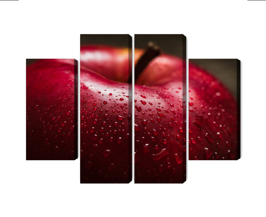 Canva - Red apple in macro scale, N-3900