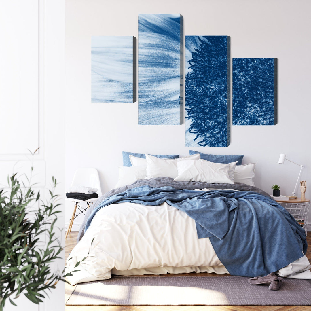 Canva - Macro scale blue sunflower, N-3911