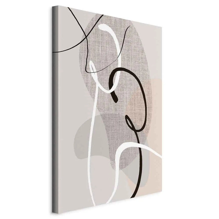 Canva With modern abstract paintings in gray shades - configuration, 128057