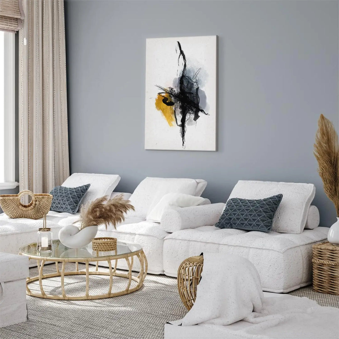 Canva with an abstract pattern on a white basis - stream (x 1), 131685