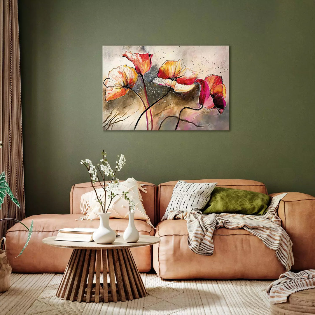 Canva with flowers - Magic Poppies, 162016