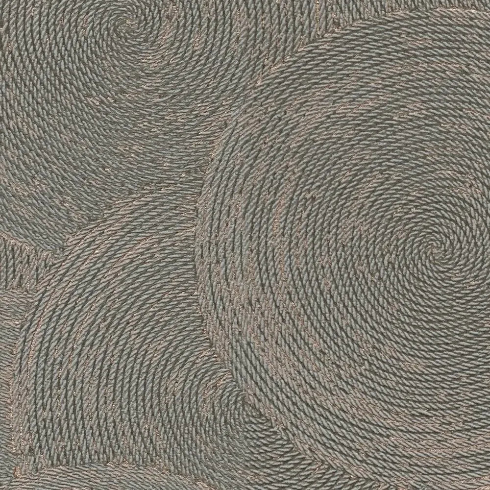 Tuvplāns: abstraktas tapetes ar apļveida rakstu un metālisku faktūru. SKU: 3010623, AS Creation.