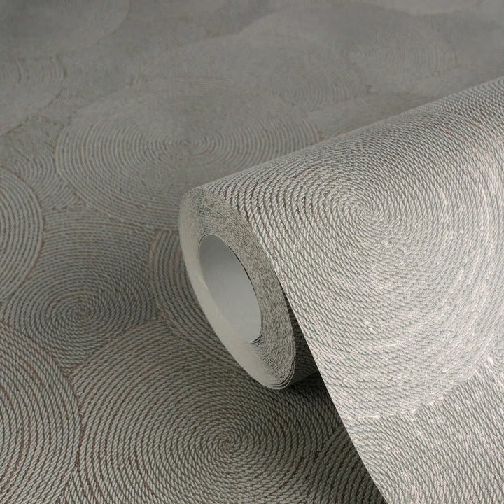 Tapetes ar apļveida rakstu un elegantiem metāliskiem akcentiem  AS Creation