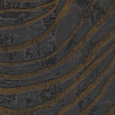 Abstraktās tapetes ar kalna rakstu melnā krāsā, 1403501 AS Creation