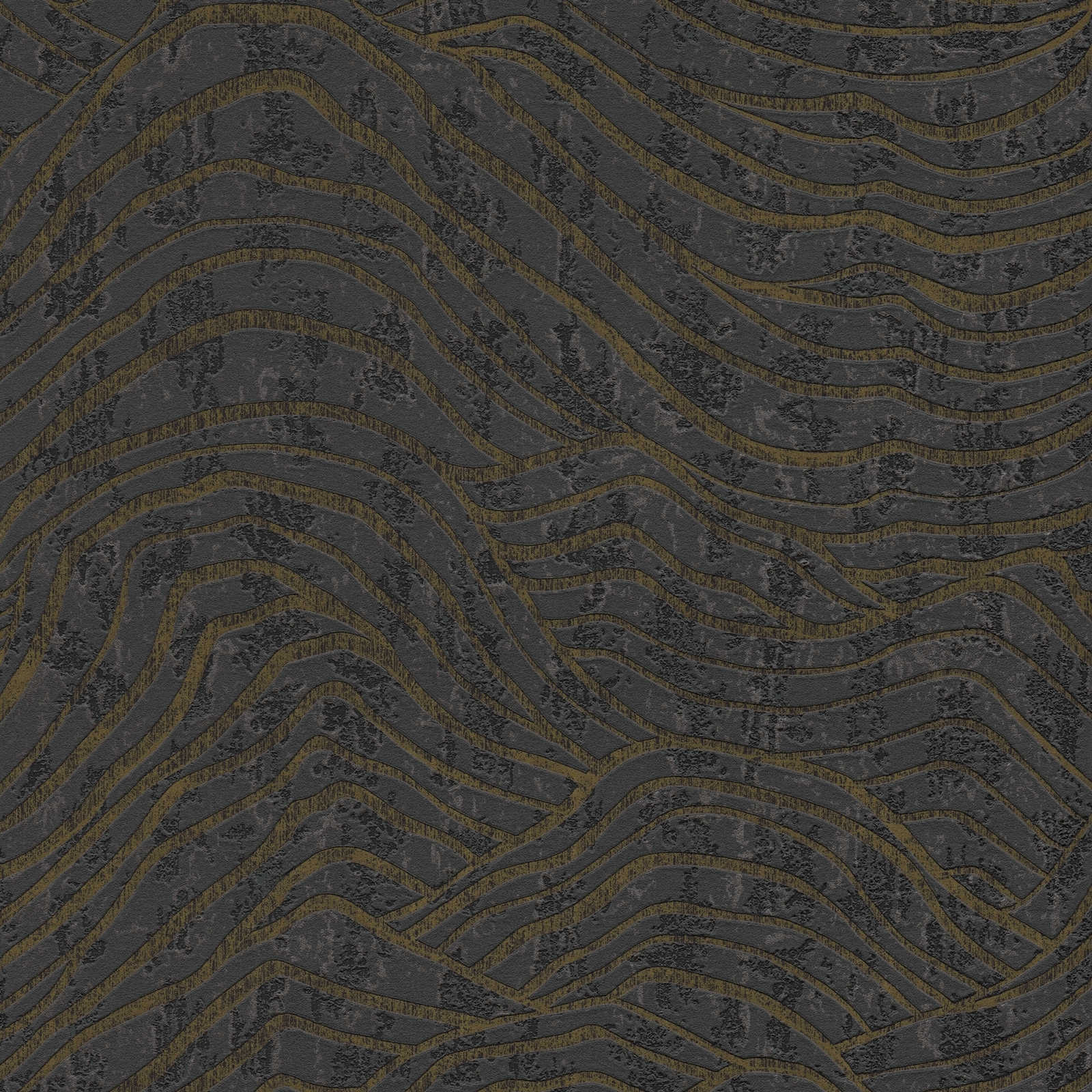 Abstraktās tapetes ar kalna rakstu melnā krāsā, AS 395073 AS Creation