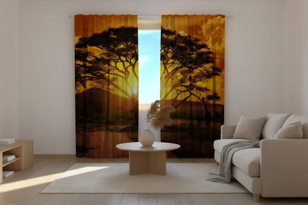 Dienas un nakts aizkari - Āfrikas saulriets Tapetenshop.lv