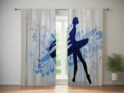 Curtains print - Elegant ballerina Tapetenshop.lv