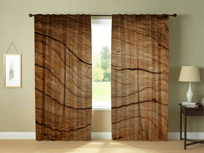 Curtains with nature motif - Vecs ozols Tapetenshop.lv