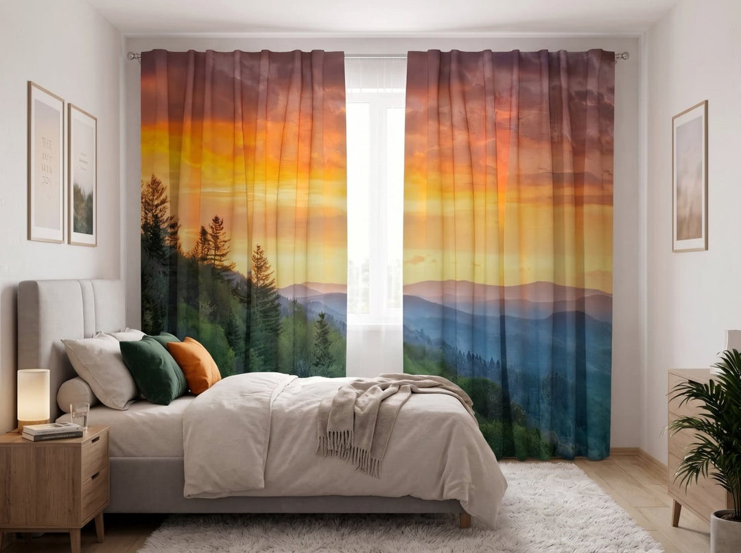 Verhot vuorilla ja auringonnousulla - Auringonnousu vuorilla