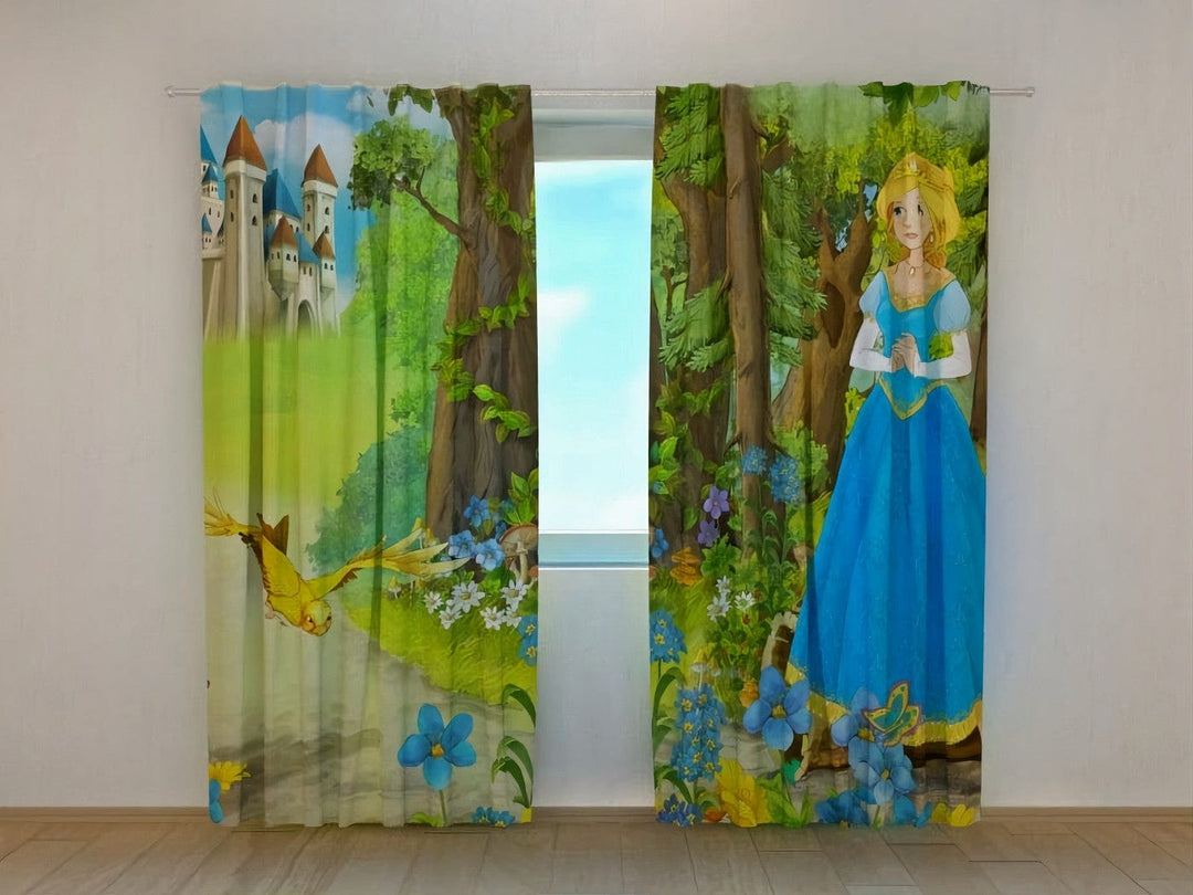 Aizkari bērnu istabai - Princese - izgatavošana pēc jūsu izmēriem Tapetenshop.lv