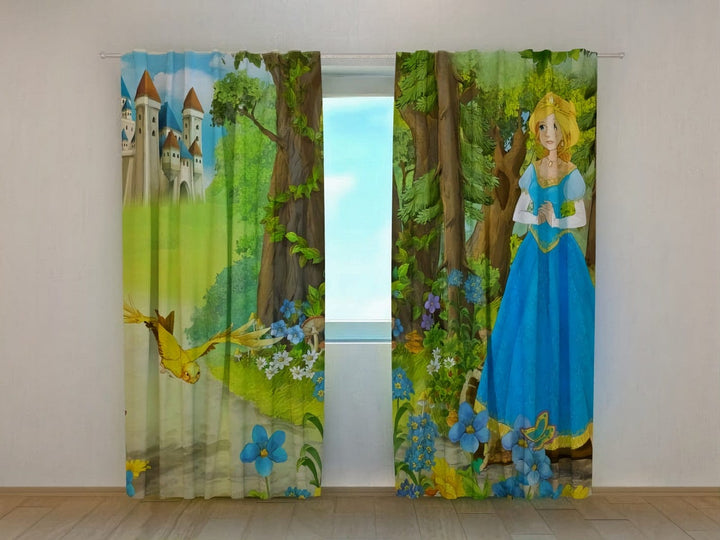Aizkari bērnu istabai - Princese - izgatavošana pēc jūsu izmēriem Tapetenshop.lv