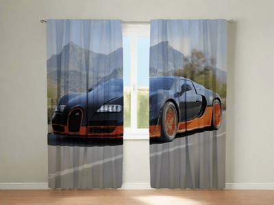 Day and night curtains for children's room - Bugatti Veyron Tapetenshop.lv