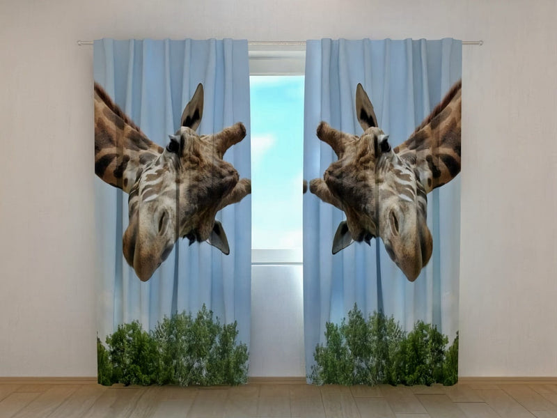 Curtains with giraffes - Quality Debuka - Many good reviewsestapetenshop.lv