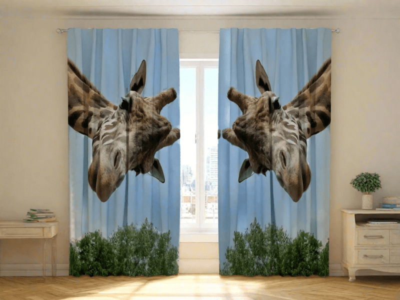 Curtains with giraffes - Quality Debuka - Many good reviewsestapetenshop.lv