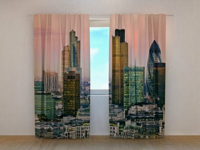 Beautiful curtains with print - Dubai - 3 different types of fabric Tapetenshop.lv