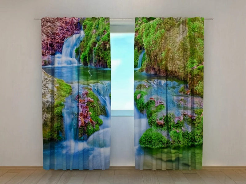 Curtains to order - beautiful nature and waterfallsstapetenshop.lv