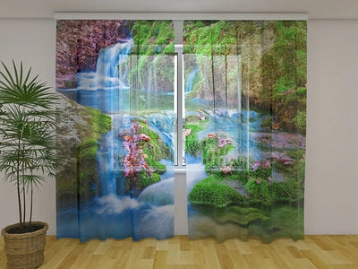 Curtains to order - beautiful nature and waterfallsstapetenshop.lv