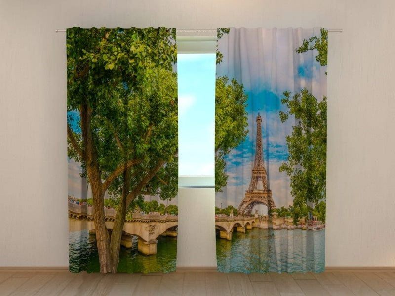 Curtains with Print - Paris Spring Magic in your Room Tapetenshop.lv