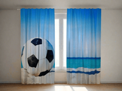 Day and Night Curtains for Youth Room - Beach Football Tapetenshop.lv