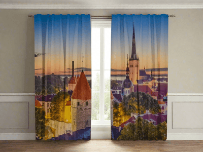 Printed curtains - to order - dawn in Tallinn Tapetenshop.lv