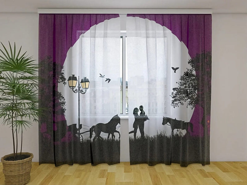 Romantic curtains for bedroom in purple - beautiful and weekly walletenshop.lv