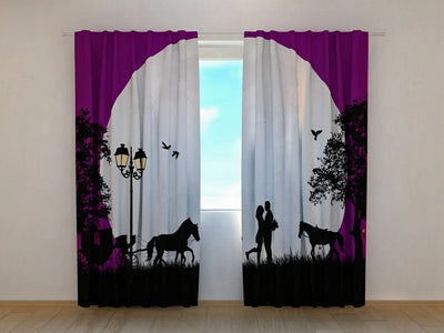 Romantic curtains for bedroom in purple - beautiful and weekly walletenshop.lv