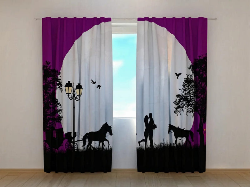 Romantic curtains for bedroom in purple - beautiful and weekly walletenshop.lv