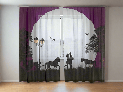 Romantic curtains for bedroom in purple - beautiful and weekly walletenshop.lv